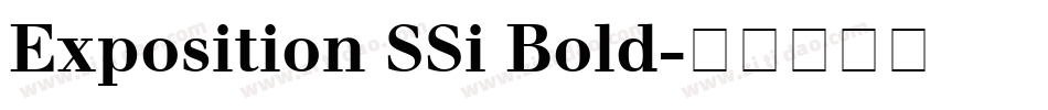 Exposition SSi Bold字体转换